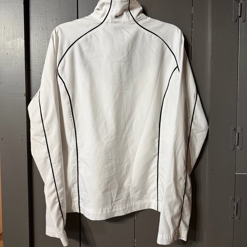 Nike Air Windbreaker Full Zip Jacket White Black Women’s Large - Picture 8 of 14